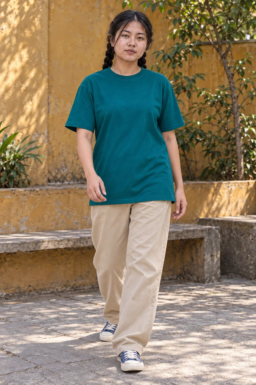 KLOVI Teal Plain Tee