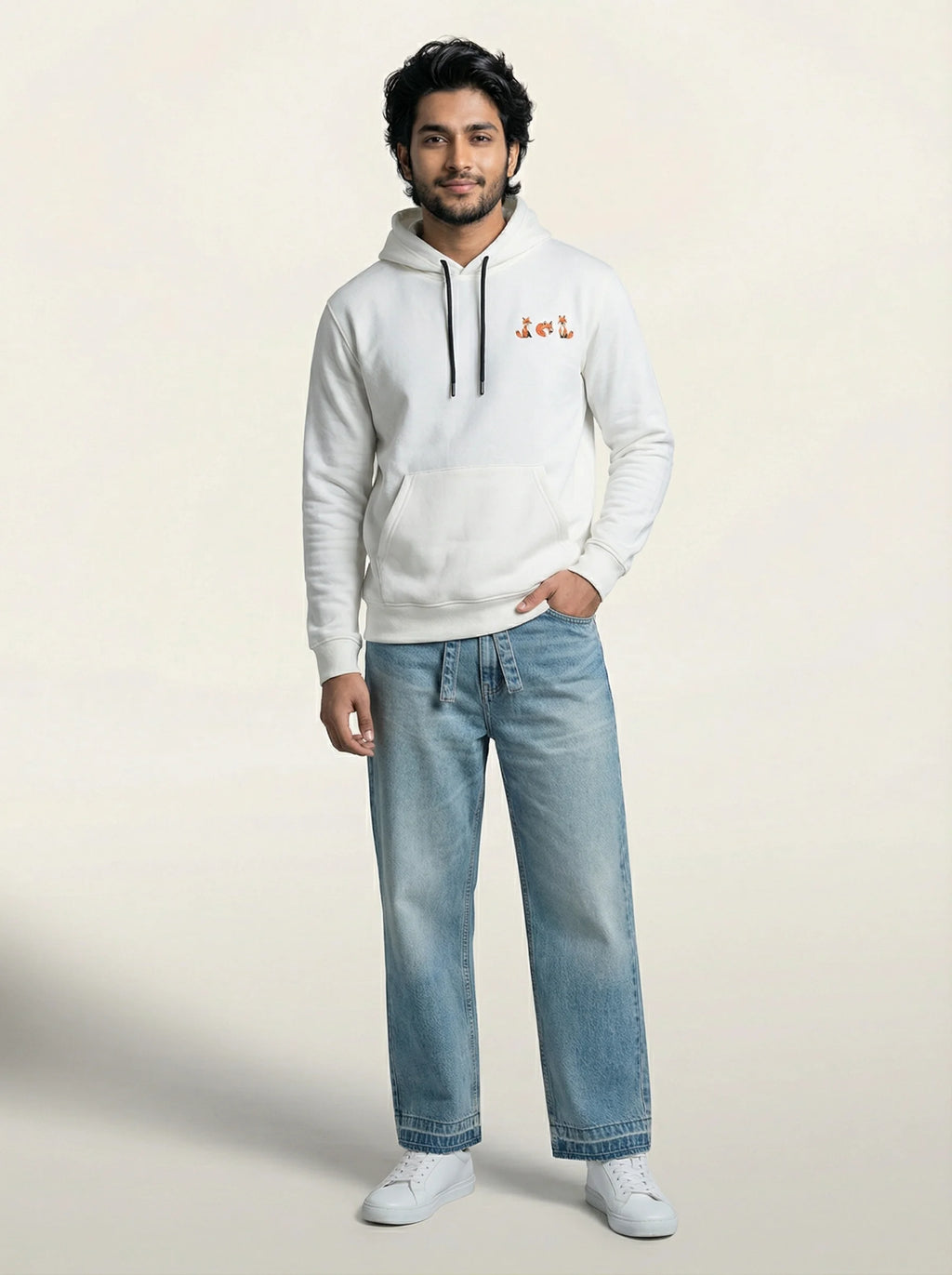 Cloud Embroidered Hoodie