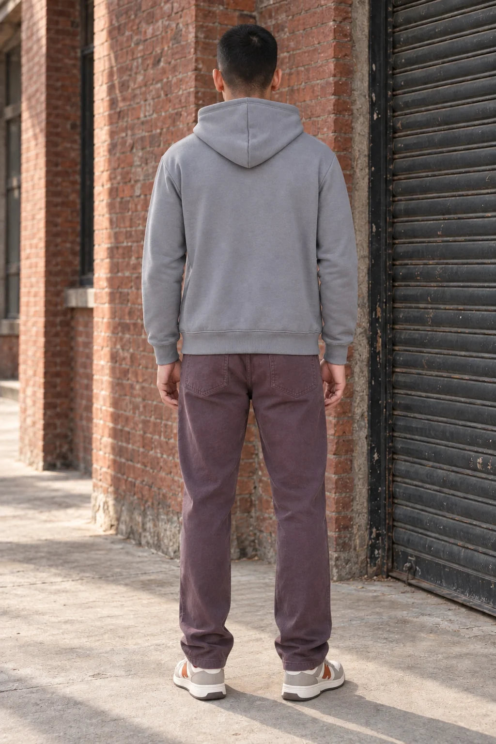 KLOVI Grey Embroidered Hoodie