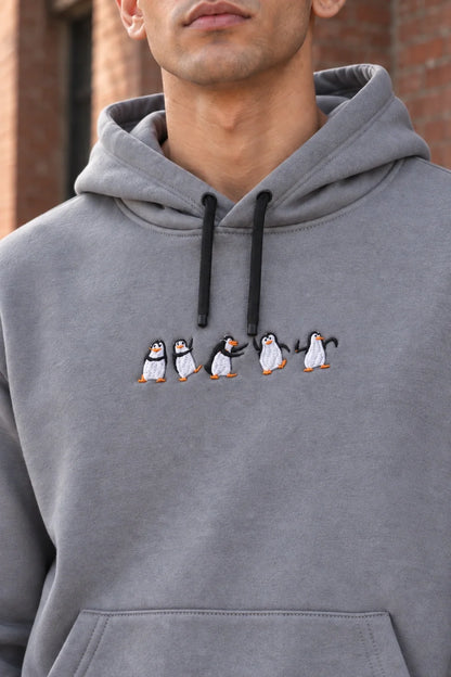 KLOVI Grey Embroidered Hoodie