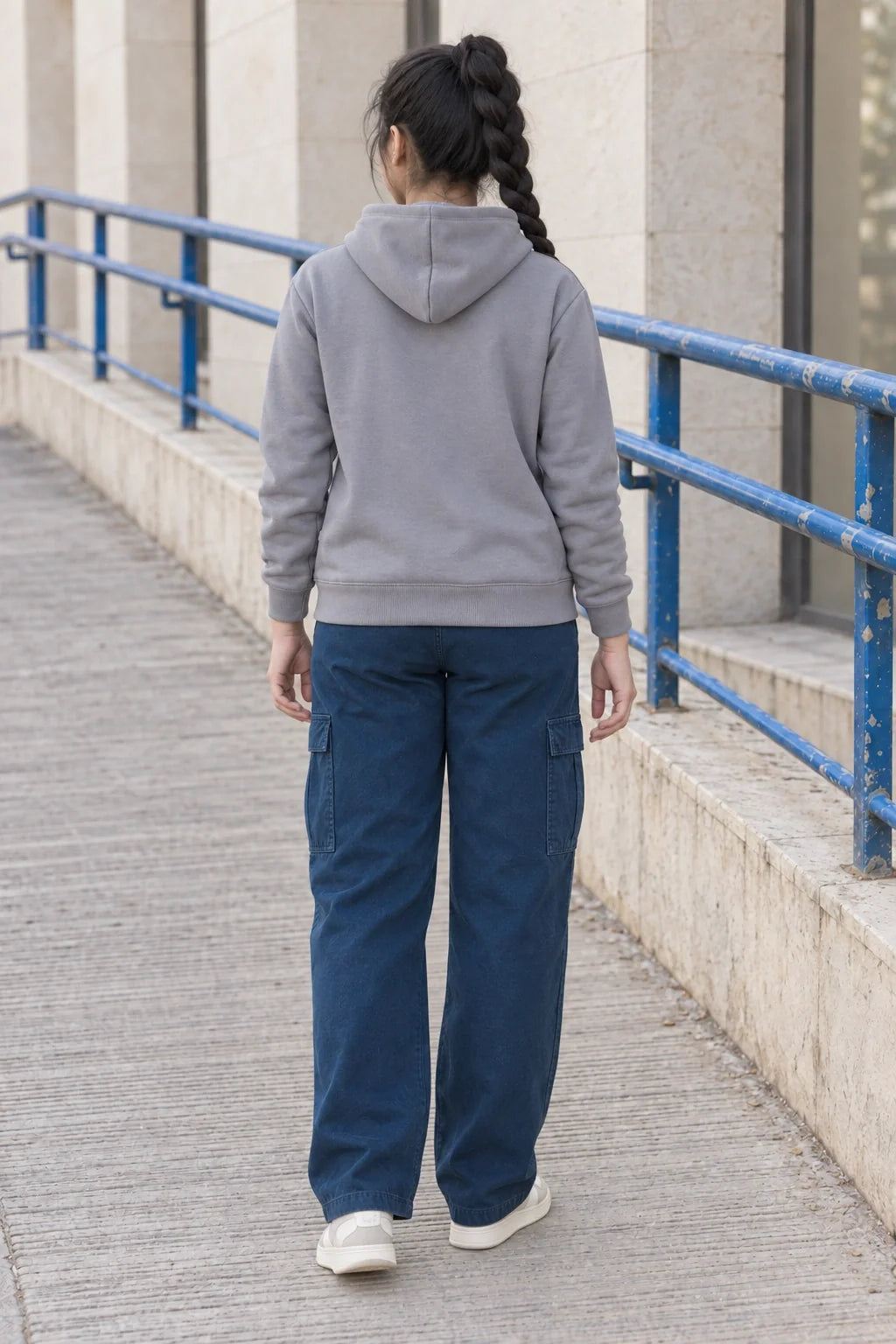 KLOVI Grey Plain Hoodie