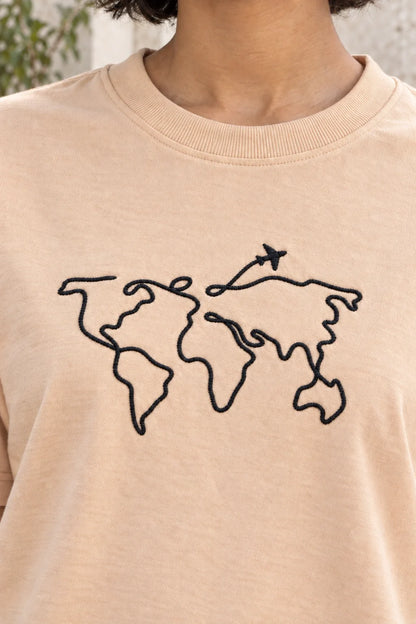 KLOVI Off-White Embroidered Tee 1