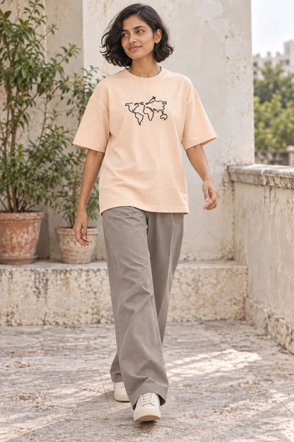 KLOVI Off-White Embroidered Tee 1