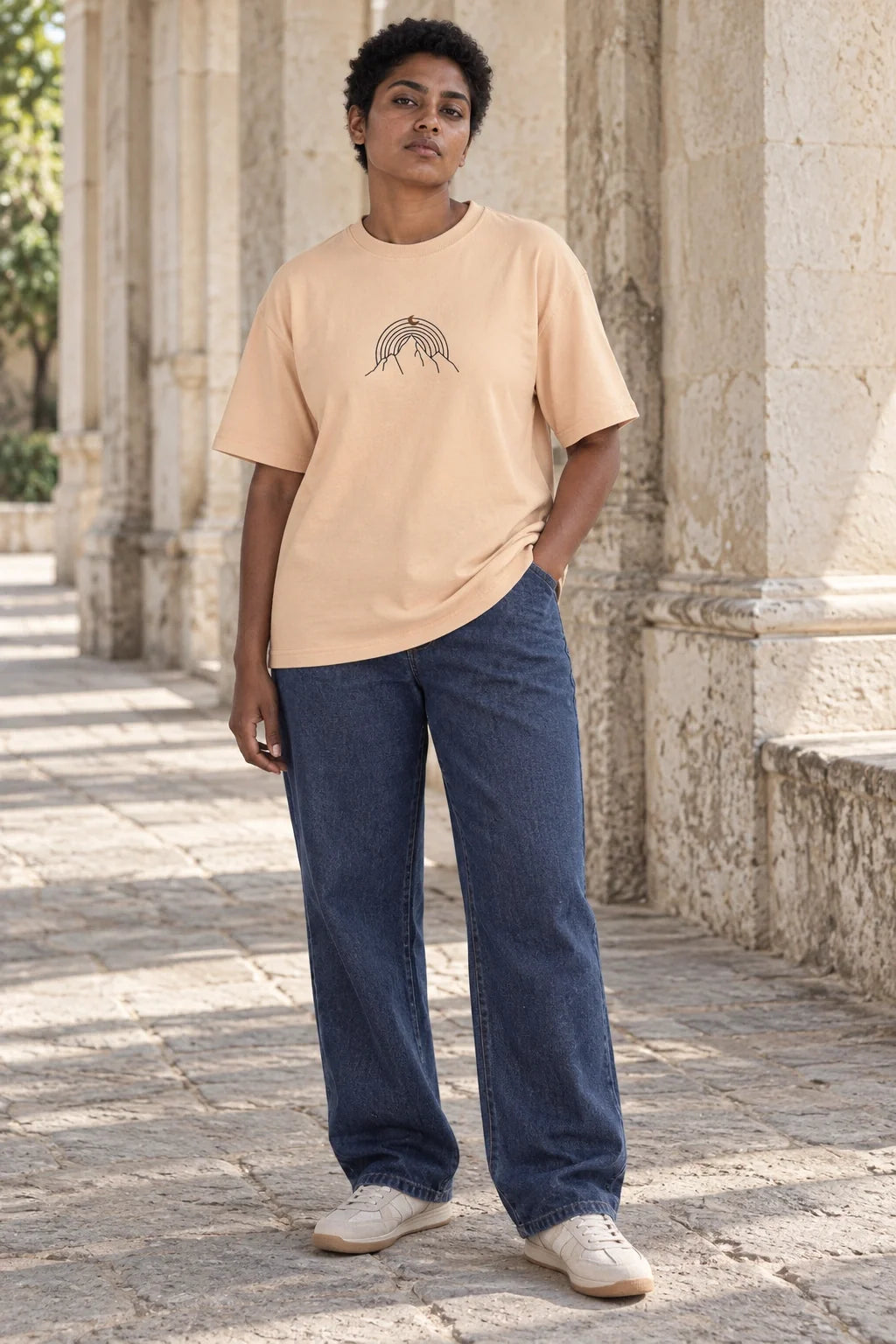 KLOVI Off-White Embroidered Tee 2