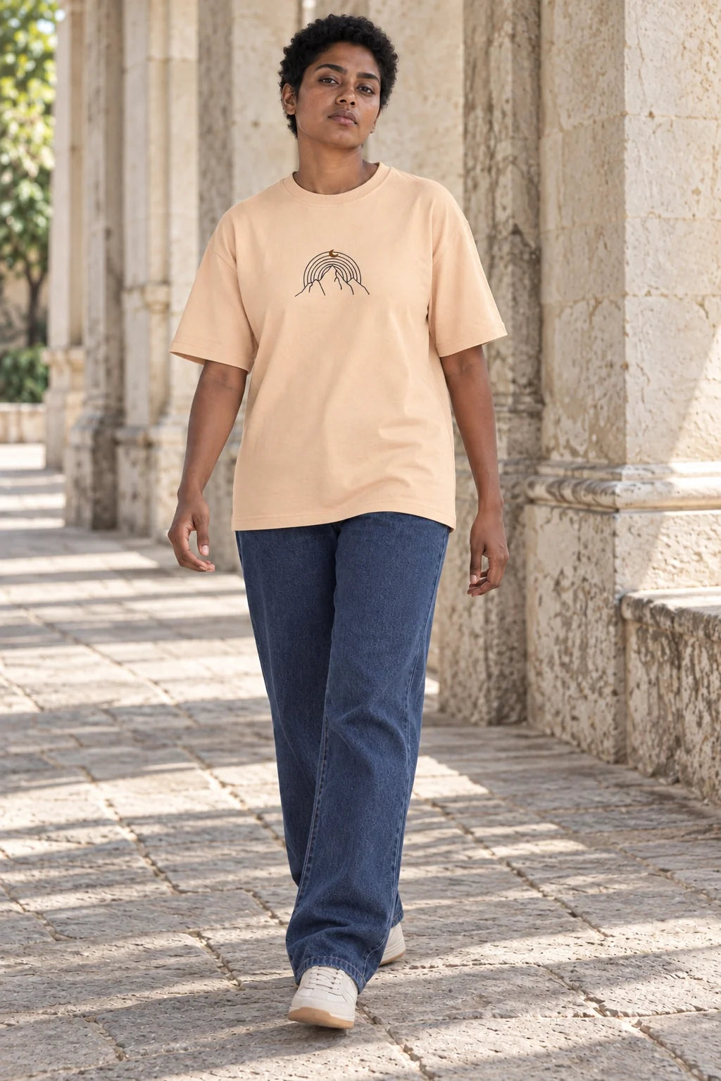 KLOVI Off-White Embroidered Tee 2