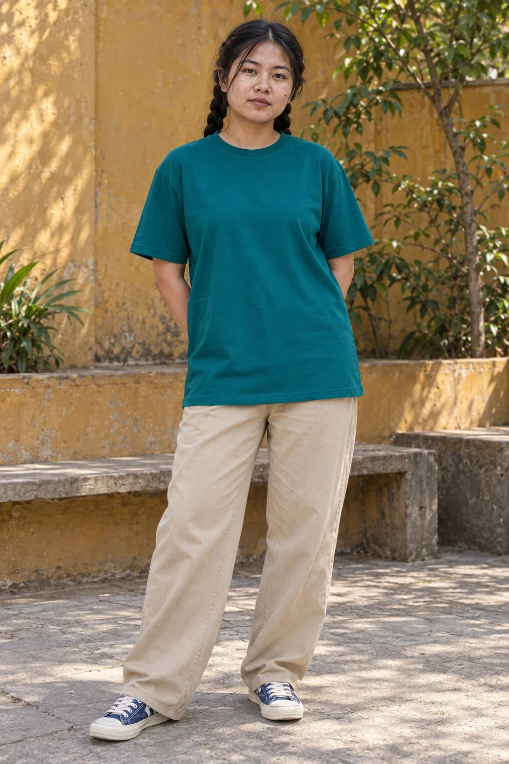 KLOVI Teal Plain Tee