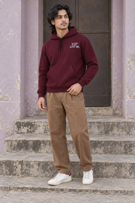 KLOVI Wine Embroidered Hoodie