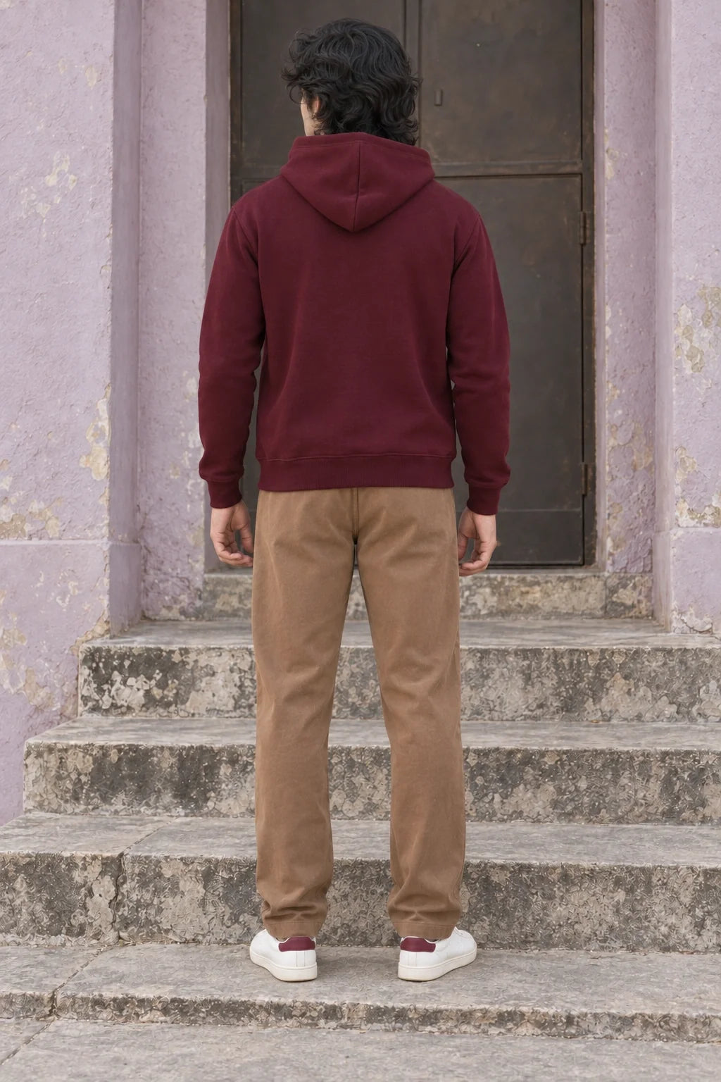 KLOVI Wine Embroidered Hoodie